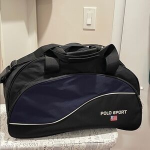 Polo by Ralph Lauren Black and Navy Duffel Bag